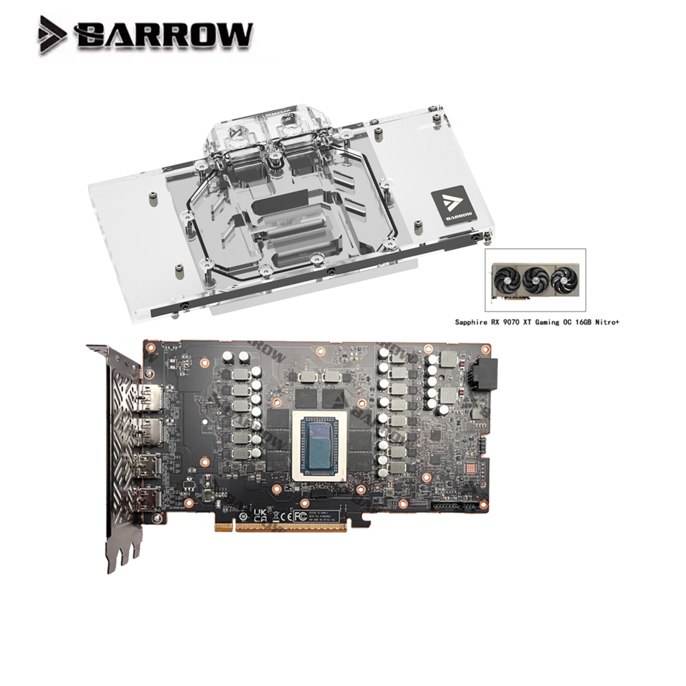 Rx 9070 16Gb - Bloco de água gpu carrinho de