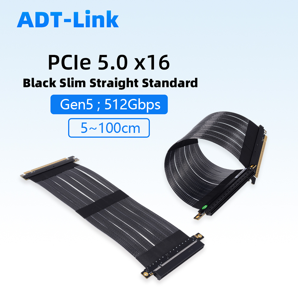 Pcie 5.0 Gpu Riser Cable - Cabo Extensor ADT-Link PCIe 5.0 X16