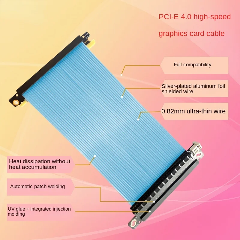 Cabo riser pci-e 4.0 reverso d - Itx Gpu Riser Pcie 4.0 16X avaliação e preço